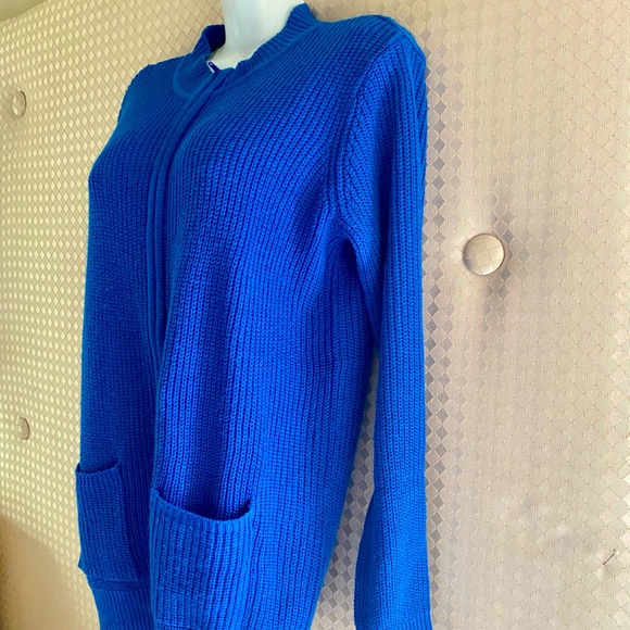 🧵CW CLASSICS🧵LONG ZIP CARDIGAN SWEATER POCKETS🧢 - Picture 6 of 11